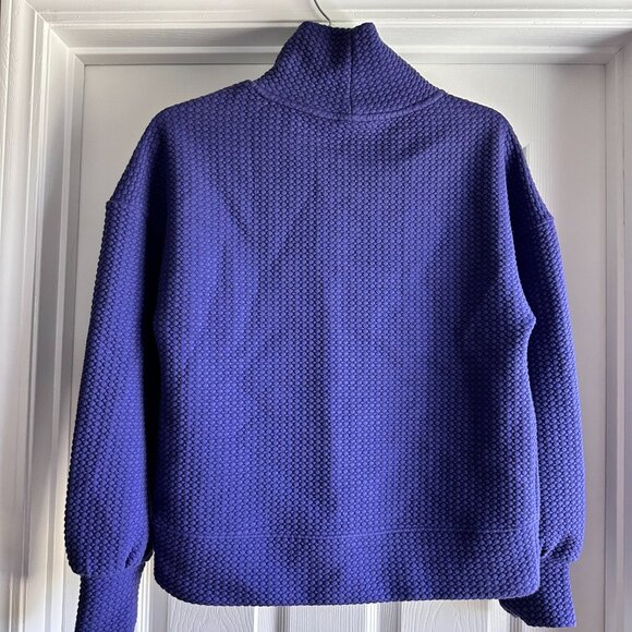 Calia Purple Cloud Mock Neck Textured Pullover - Picture 3 of 3